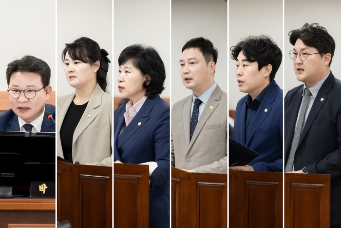 왼쪽부터 박경원-이수련-김영실-이진환-김상수-김지훈(민) 남양주시의회 의원