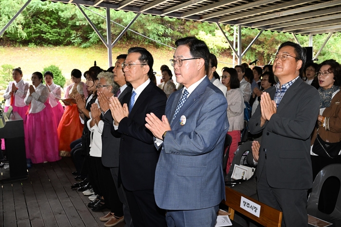 강수현 양주시장 23일 '회암사 3여래 2조사' 진신사리 천일기도 '봉행식' 참석