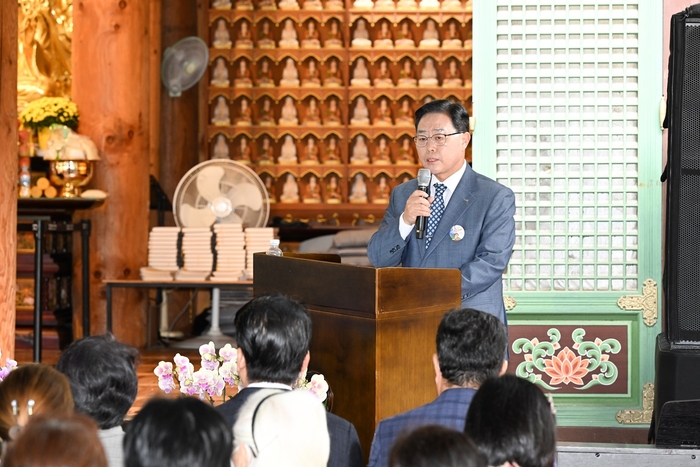 강수현 양주시장 23일 '회암사 3여래 2조사' 진신사리 천일기도 '봉행식' 참석