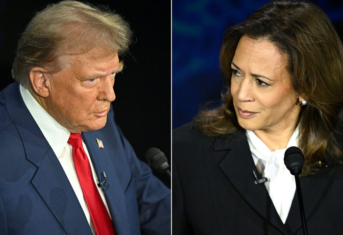 TOPSHOT-COMBO-US-VOTE-POLITICS-DEBATE-HARRIS-TRUMP