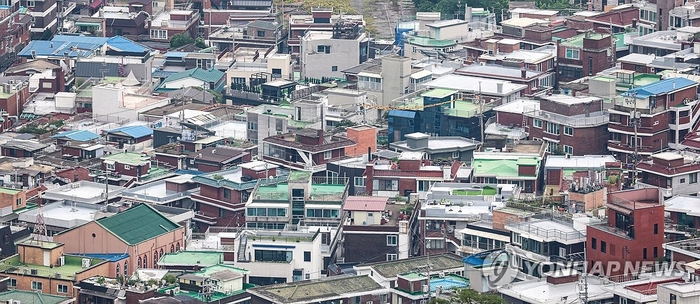 자료사진. 서울 시내의 주택 밀집지역 전경.