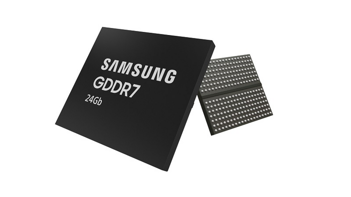 삼성전자가 업계 최초로 개발한 24Gb GDDR7 D램 개발. 사진=삼성전자 제공