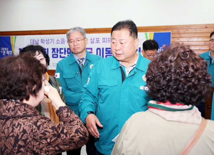 김경일 파주시장 대남 확성기 소음피해 주민 위로