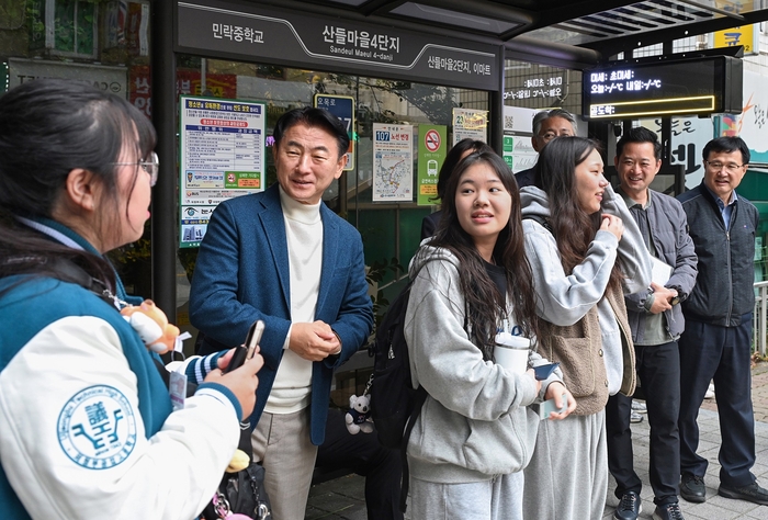 김동근 의정부시장 29일 의정부학생 통학버스 이용실태 현장점검