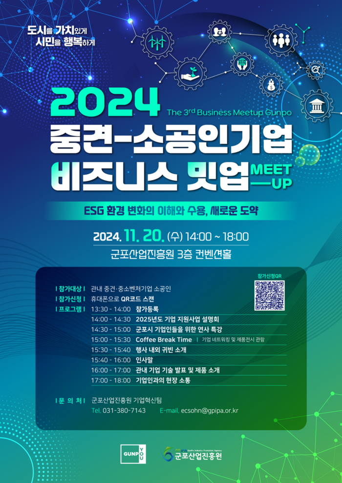 군포산업진흥원 '2024년 비즈니스 밋업' 포스터