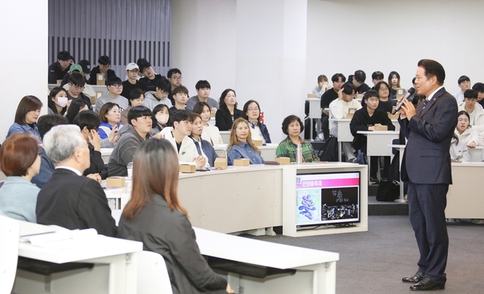 최대호 안양시장 10월30일 대림대 안양학 특강 진행