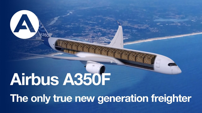 에어버스 A350의 화물기 버전 'A350F' 렌더링 이미지. 사진=에어버스 공식 유튜브 채널 캡처