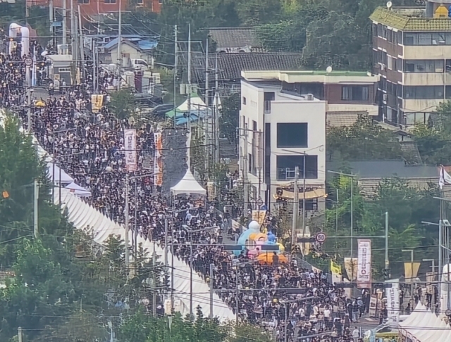 지난 9월 28일 소셜 미디어 '엑스'(X)에 올라온 대전 빵축제 현장. 사진=X 캡쳐