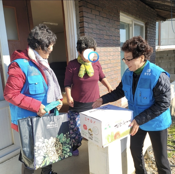 오대산천축제위, 김장김치 전달