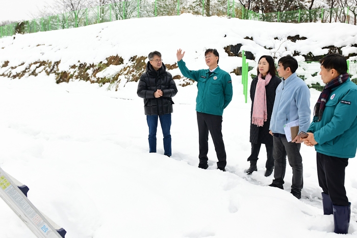 이민근 안산시장 28일 관내 폭설현장 긴급점검