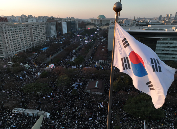 시민들로 가득찬 여의도