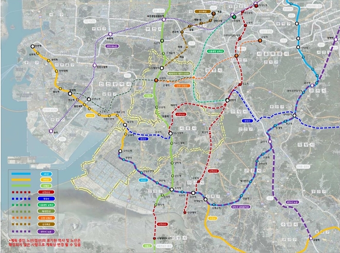 시흥시 관내 광역철도 노선도(안)