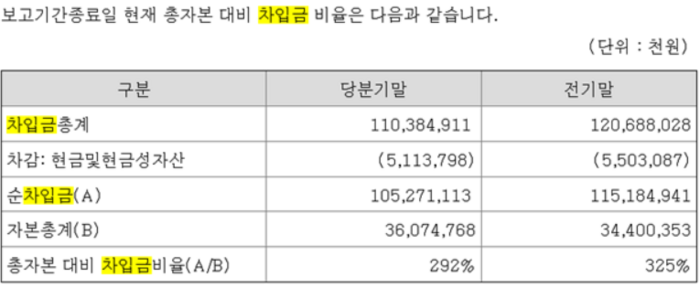 차입금 비율