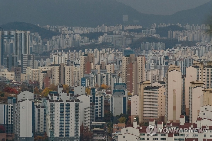 서울 시내 아파트 전경.