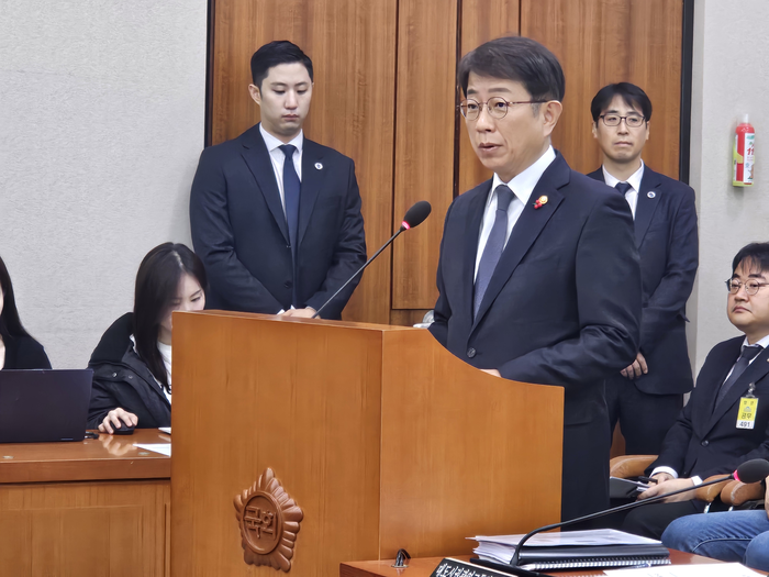 14일 박상우 국토교통부 장관이 국회 국토교통위원회 전체 회의에 출석해 발언하는 모습. 사진=박규빈 기자