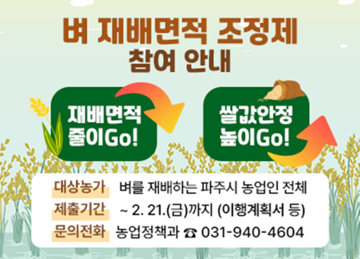 벼 재배면적 조정제 카드뉴스