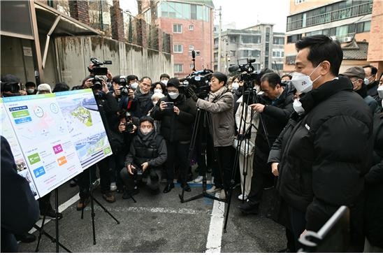 오세훈 서울시장 입체공원 후보지 방문