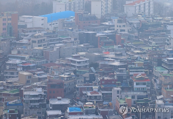 서울 용산구 일대 비아파트 밀집 지역 전경.