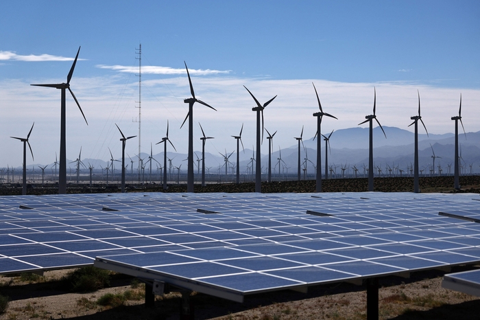 Wind Turbines In Palm Springs, California