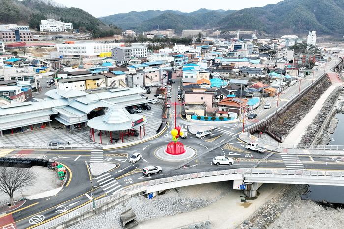 청송시장 회전교차로 설치 및 불법 주·정차 무인단속 시행