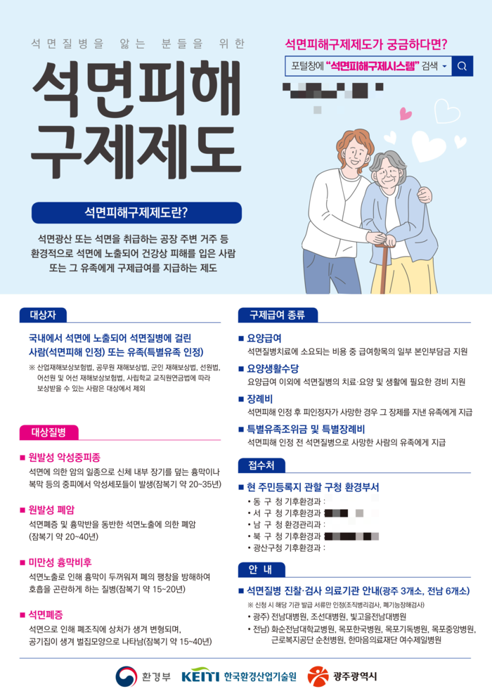 환경보전과 석면피해 구제제도 포스터