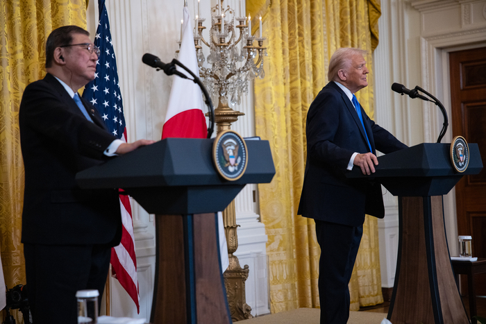 PRESIDENT TRUMP MEETS PRIME MINISTER ISHIBA