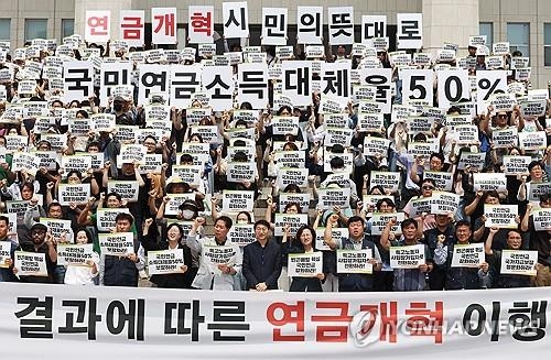 “국민연금 소득대체율 50% 보장하라!