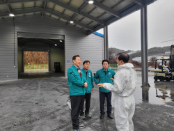 박현국 봉화군수, 계란 환적상황 점검