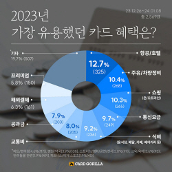 "지난해 가장 유용했던 카드 혜택은 항공·호텔"