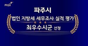 파주시, 법인지방세 세무조사 평가 ‘최우수’…46억추징