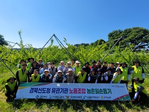 경북 신도청 내 노동조합, 농촌일손돕기 나서