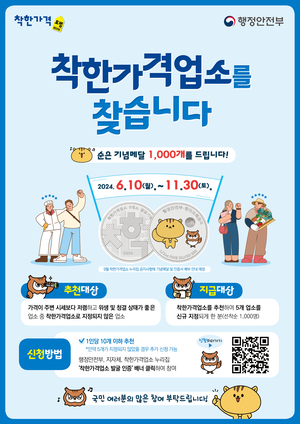 예천군, 착한가격 업소 모집