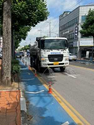 영광군, 폭염 대응 살수차 운영 시작