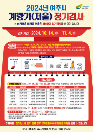 여주시, 2024년 계량기 정기검사 사전전수조사