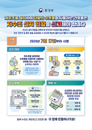 화순군, 수도법 개정 따른 저수조 설치 신고 의무화