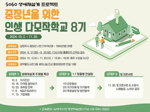 남양주시 ‘인생다모작학교 8기’ 참여자 20명공모