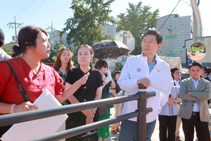 이상일, 고기초 방문...“통학 환경 살피고 학부모들과 간담회”