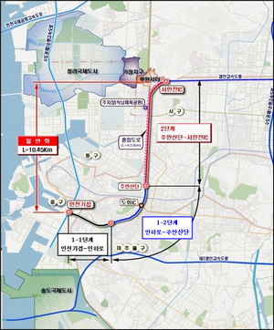 인천시, 인천대로 일반화 사업 ‘인하로~주안산단고가교’ 이달 착공...2027년 준공 예정
