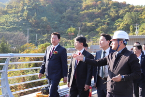 김완섭 환경부 장관, ‘첫 지역건의 댐’ 원주천댐 시찰