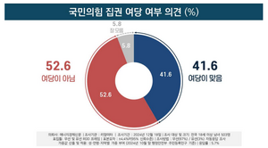 [에너지경제신문 여론조사]국민 절반, 국힘 여당 인정 어려워… 민주당 대체 가능성 59.4%