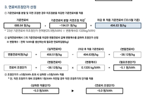 한전, 2025년 1분기 연료비 조정단가 동결